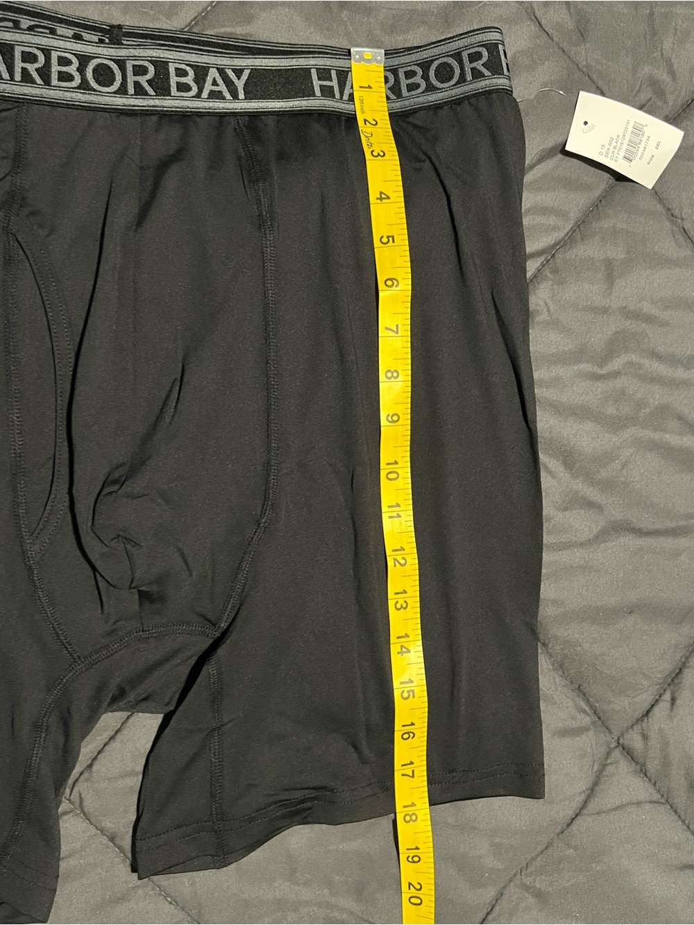 Harbor Bay Black Boys' Boxer Briefs with Gray Waistband
